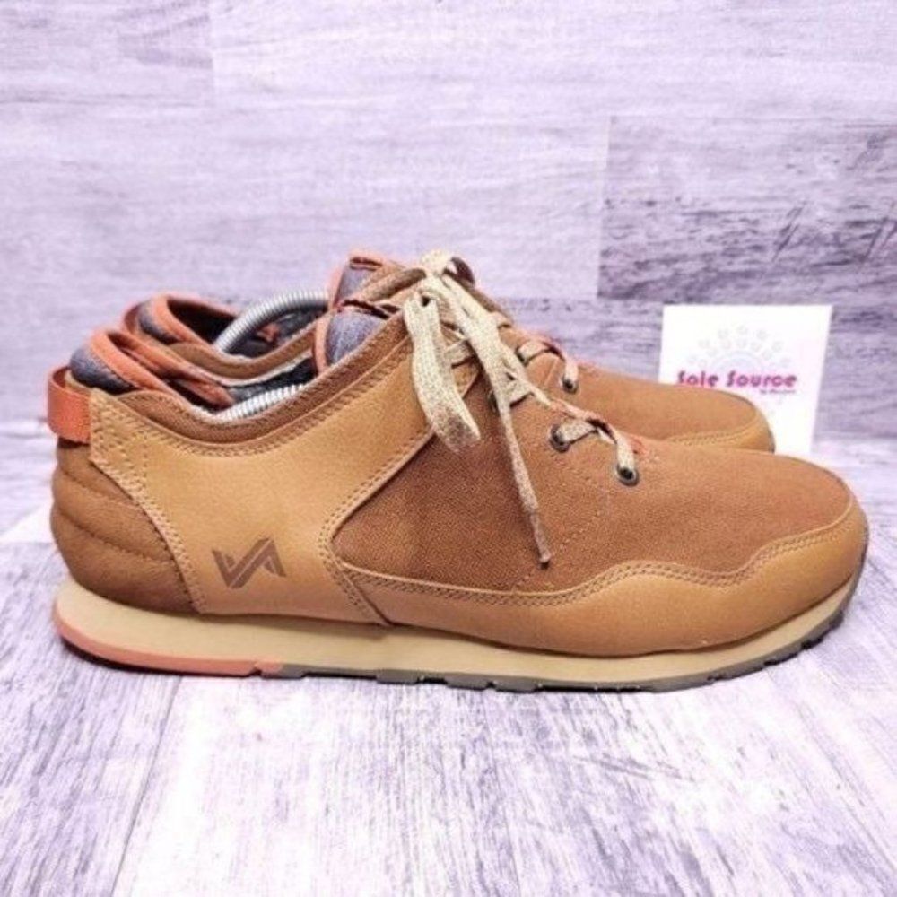 Forsake Lewis Leather & Canvas Walking Hiking Sneaker Brown Men's sz 11